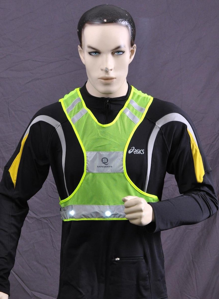 Safeways reflecterend hardloopvest met verlichting 6 LED