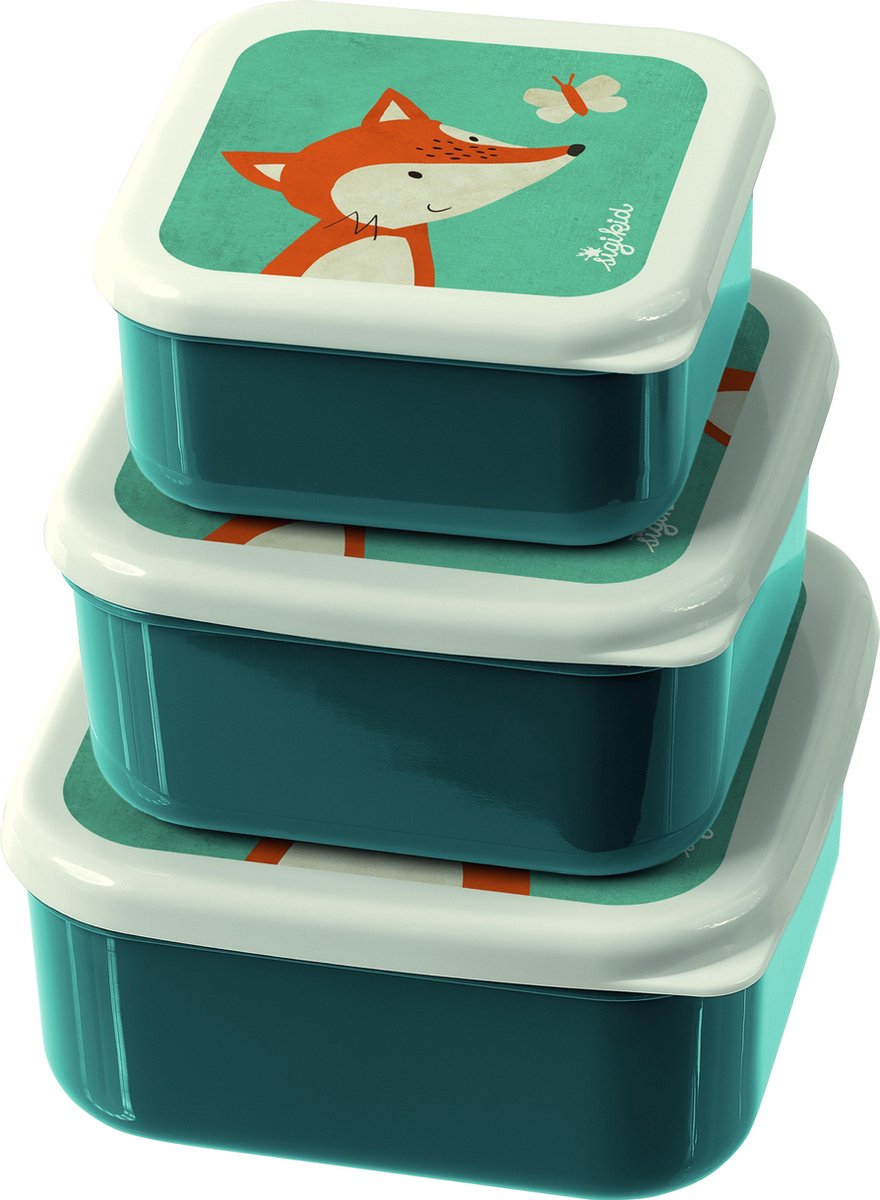 sigikid 3 snack boxes fox