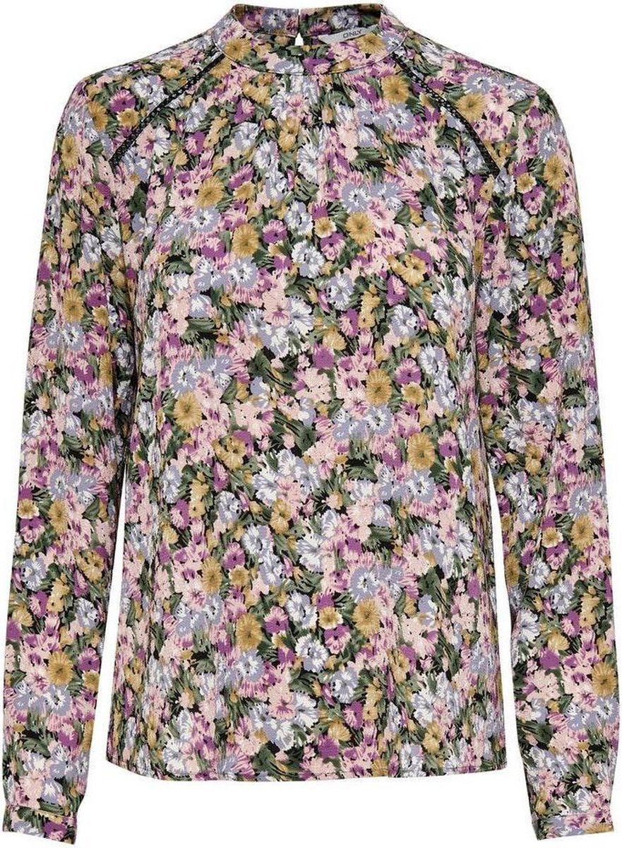 Onlnew Mallory  Aop L/s Blouse Wvn 15154629 Balsam Green/ellie Flower
