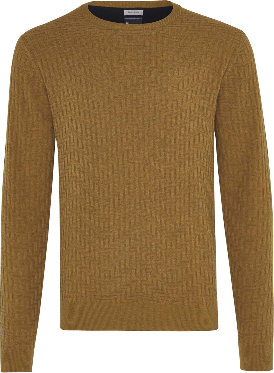Jax | Pullover zigzag okergeel