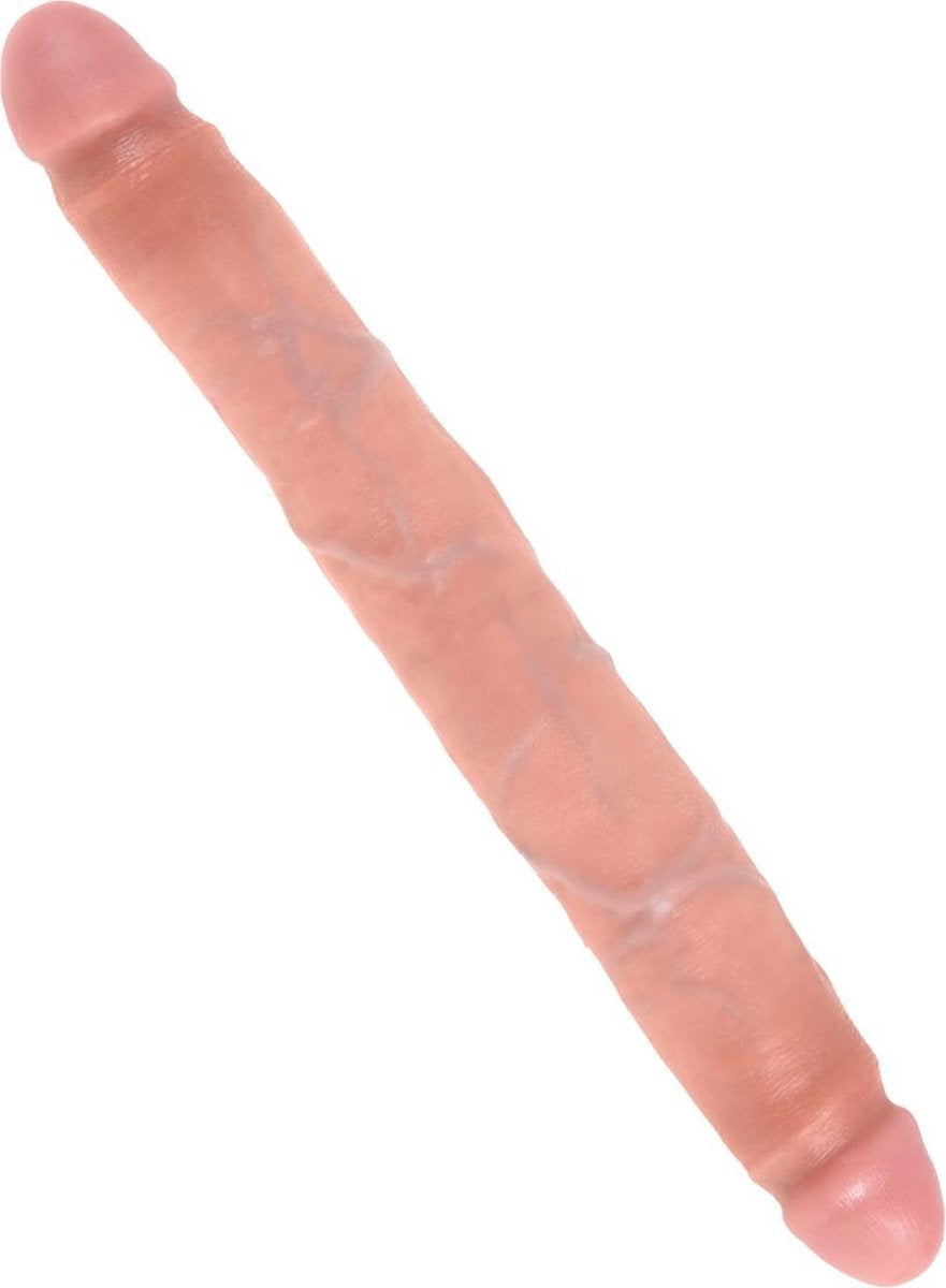 Pipedream King Cock dubbele dildo Slim Doublekin beige - 12