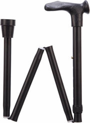 Opvouwbare wandelstok comfortgrip - zwart rechts