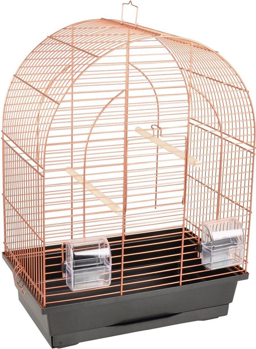 Vogelkooi Klara 1 Zwart/Koper - Zwart - 39 x 25 x 53 cm