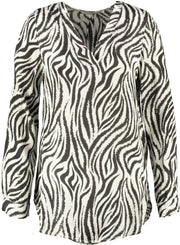 Aaiko wat langere shiny tuniek blouse viscose - Maat XS