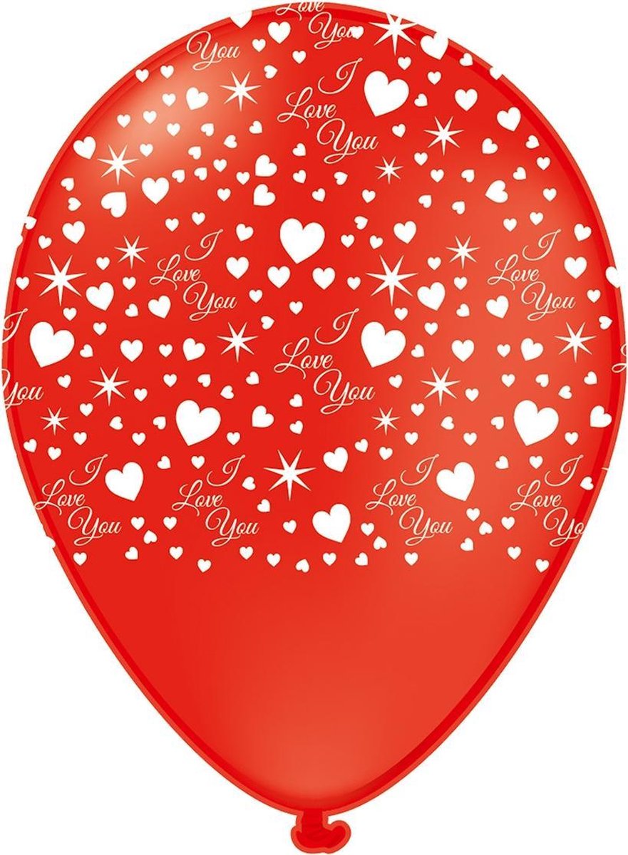 Tib Ballonnen Hearts 30 Cm Latex Rood 18 Stuks