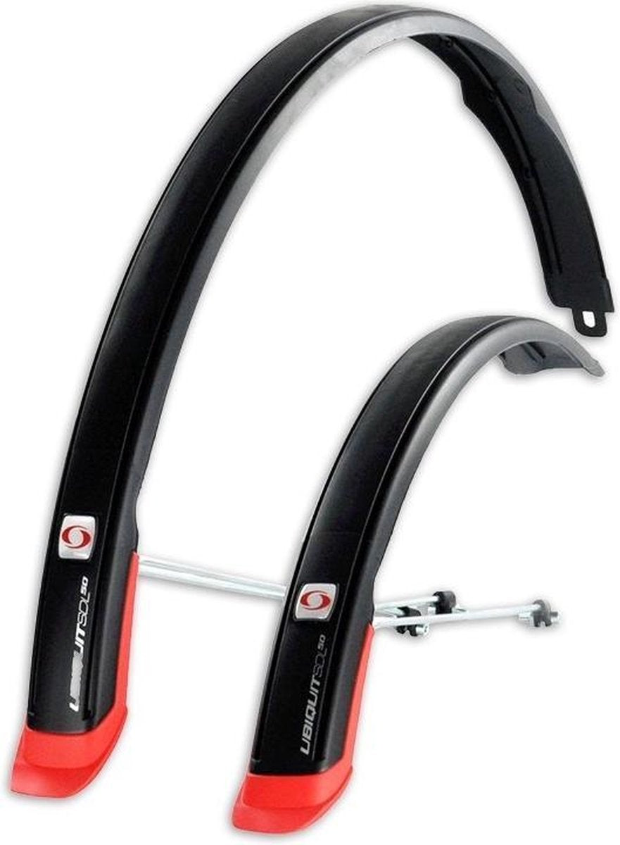 Simpla Spatbordenset Ubiquit 50 28 Inch Zwart/rood