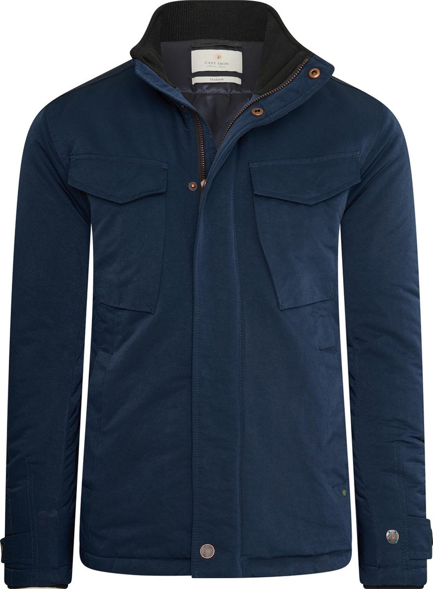Cast Iron - Heren Jas winter Winter Field Jacket - Blauw - Maat XL