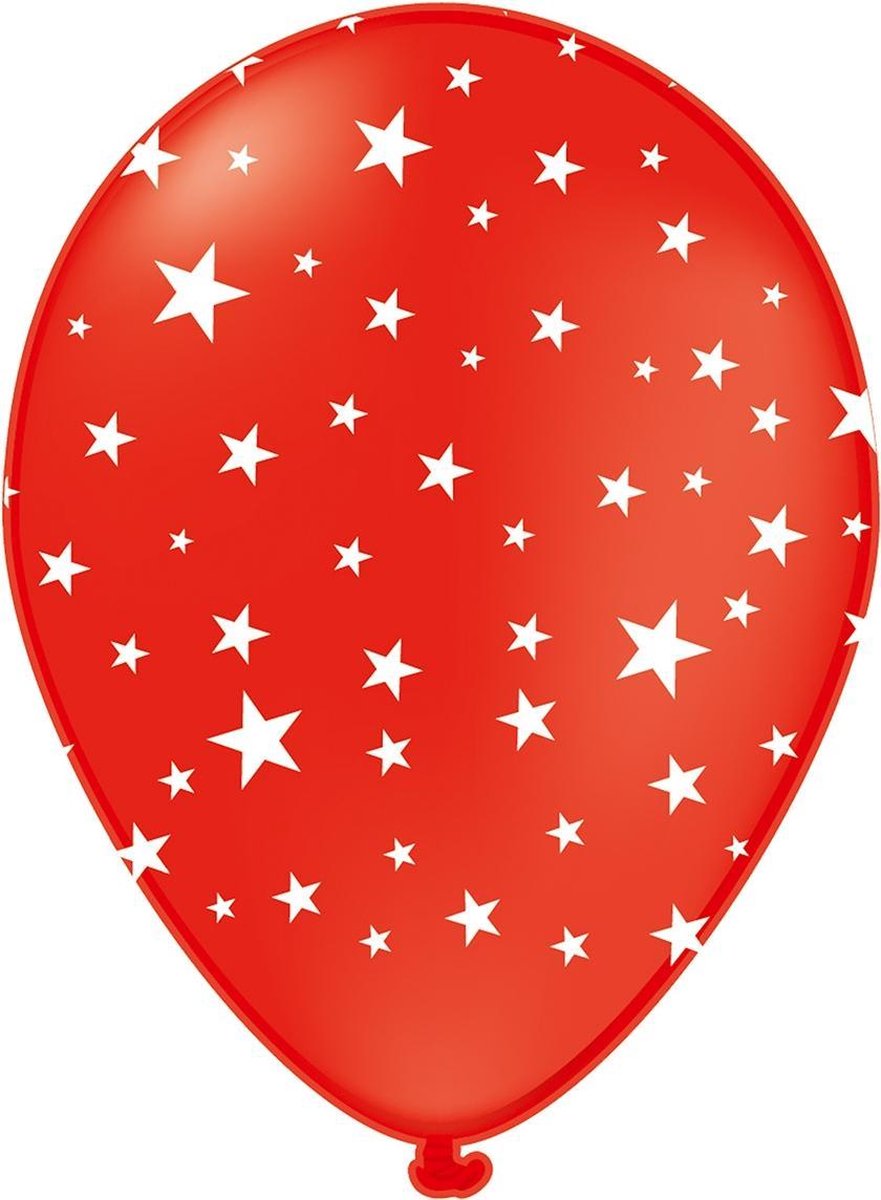 Tib Ballonnen Stars 30 Cm Latex Rood 18 Stuks