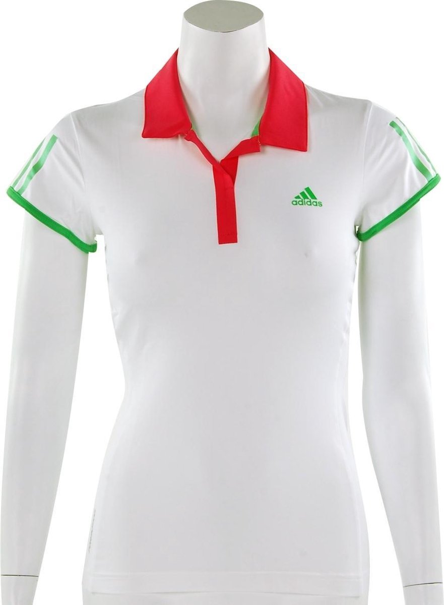 adidas Women's Barricade Cap Polo - Sportpolo -  Dames - Maat 44 - White;Fresh Pink