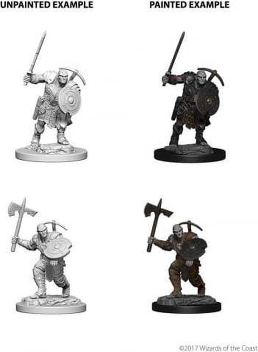 D&D Nolzur's Marvelous Miniatures - Earth Genasi Male Fighter – 2 miniaturen