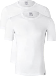 Schiesser Shirts 95/5 O-hals 2-pack Heren - Wit - XL