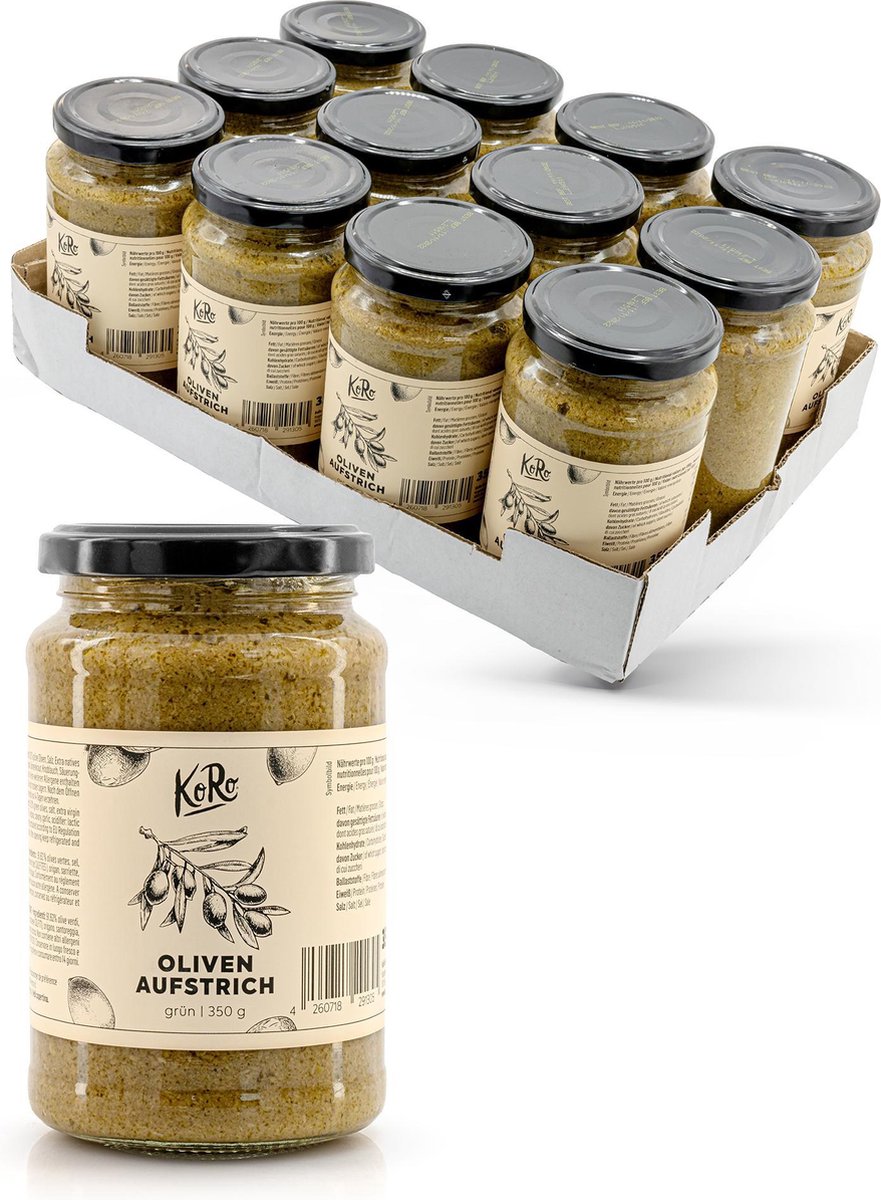 KoRo | Groene olijfpasta 12 x 350 g