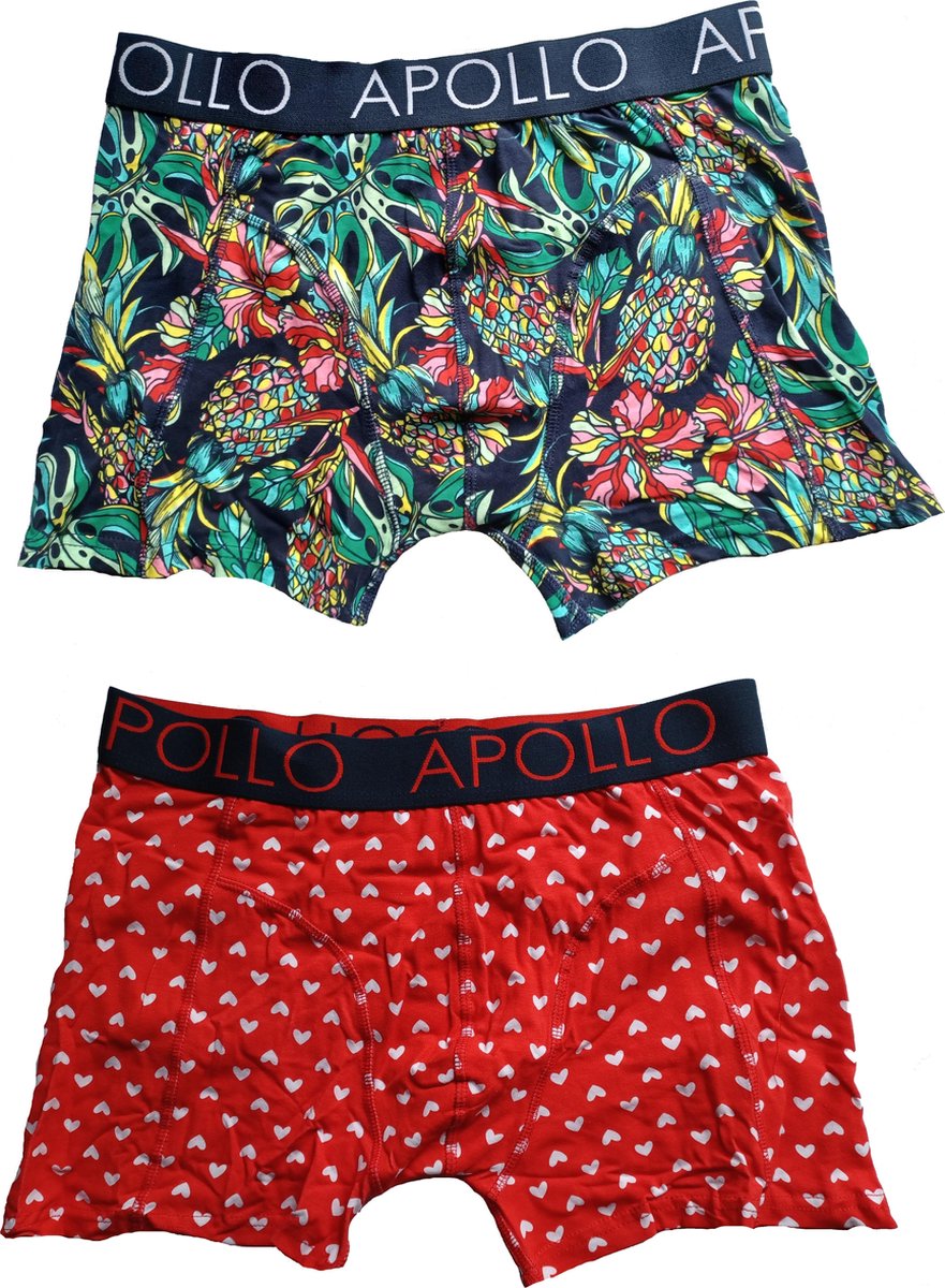 Apollo - boxershort heren - 2 - Pack - Print - Maat XL