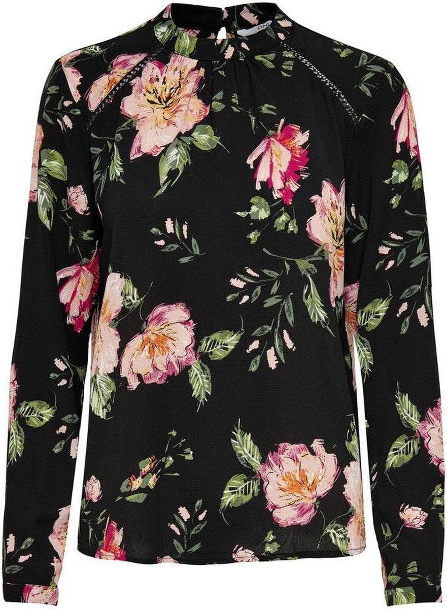 Onlnew Mallory  Aop L/s Blouse Wvn 15154629 Black/jasmin Flower