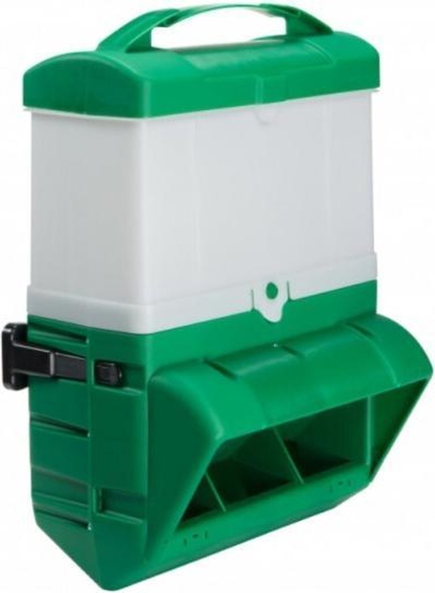 Voederbak voor kippen - groen 10 kg