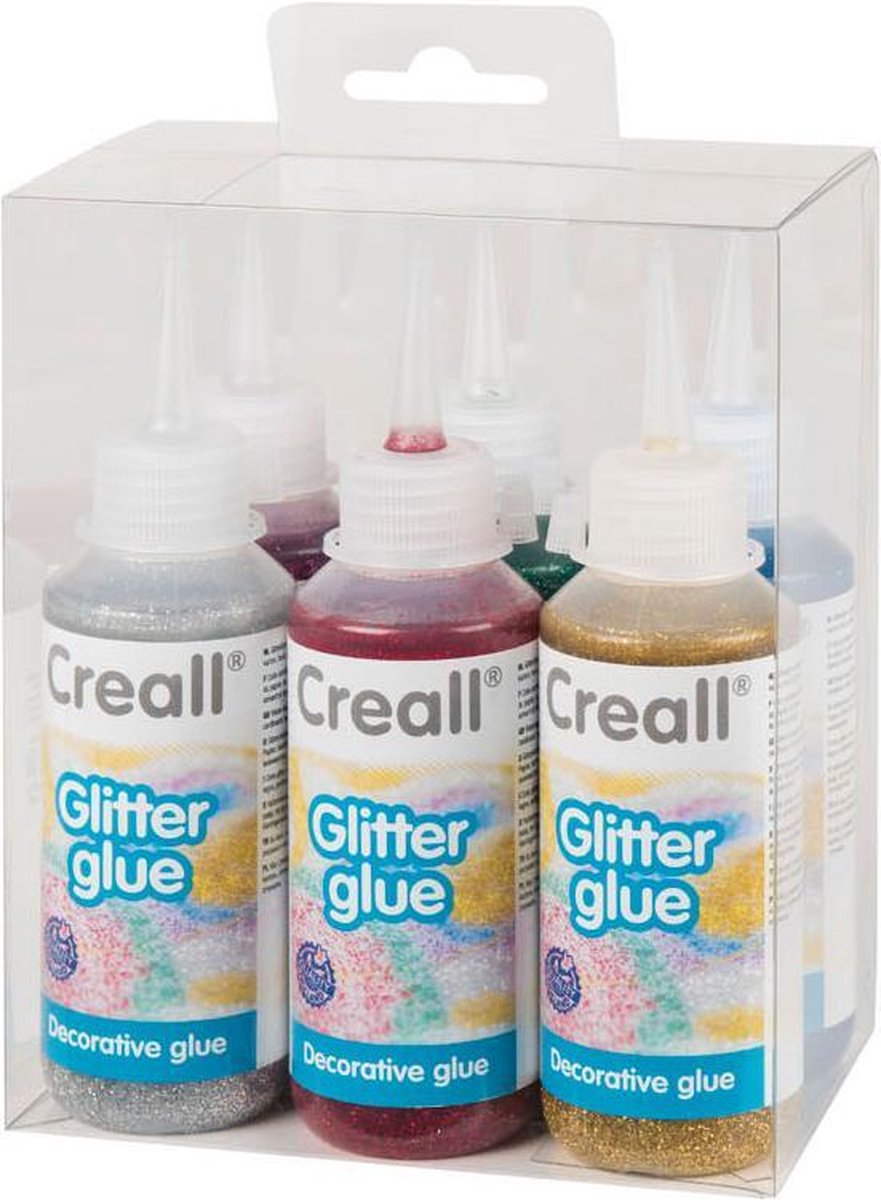 Creall glitterglue 6x100ml