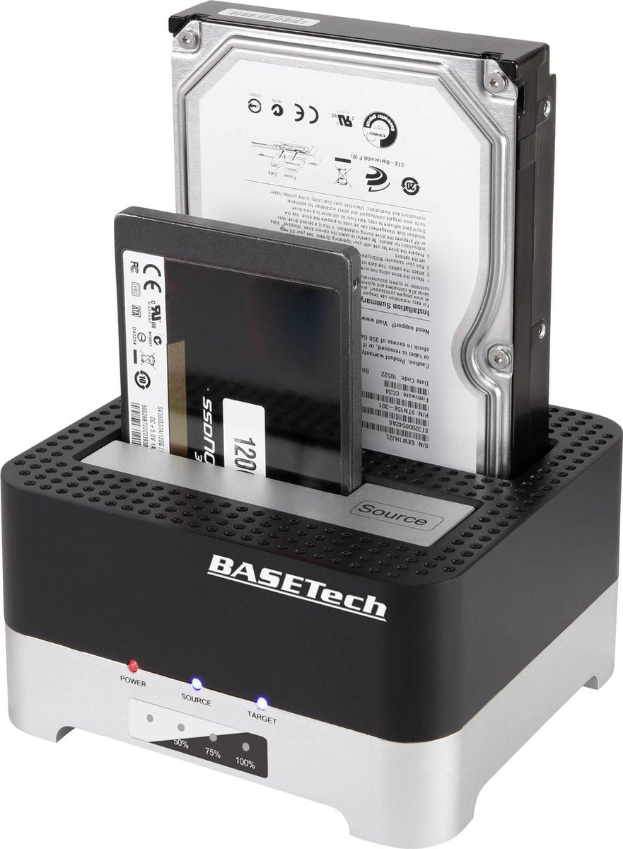 BASETech BT-Docking-02 USB 3.0 Type-A Zwart