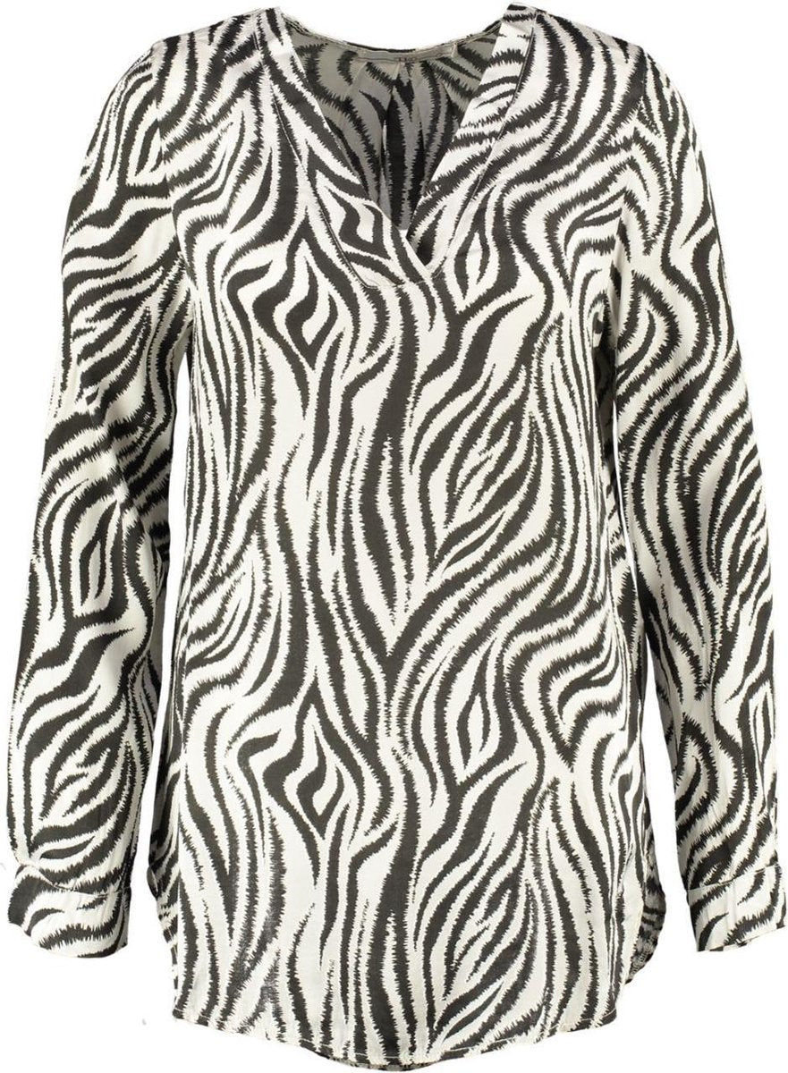 Aaiko wat langere shiny tuniek blouse viscose - Maat S