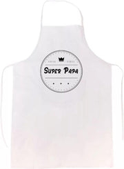 Super papa keukenschort - verassing - feestdag - verjaardag - geschenk - gift - kado - cadeau - barbeque - barbecue - chefkok - keuken - schort - eten - bbq - vlees - vaderdag - vader