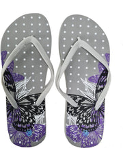 Sorprese vlinder – slippers – grijs – maat 36 – slippers dames – teenslippers - badslippers