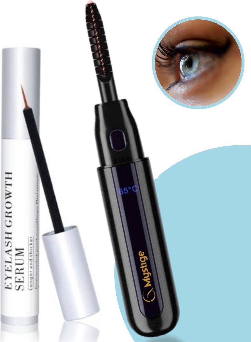 3-Delige Elektrische Wimperkruller Set – Incl. Wimperserum & Wimperborstel – Wimperlifting Set – Lash Lift – Lange