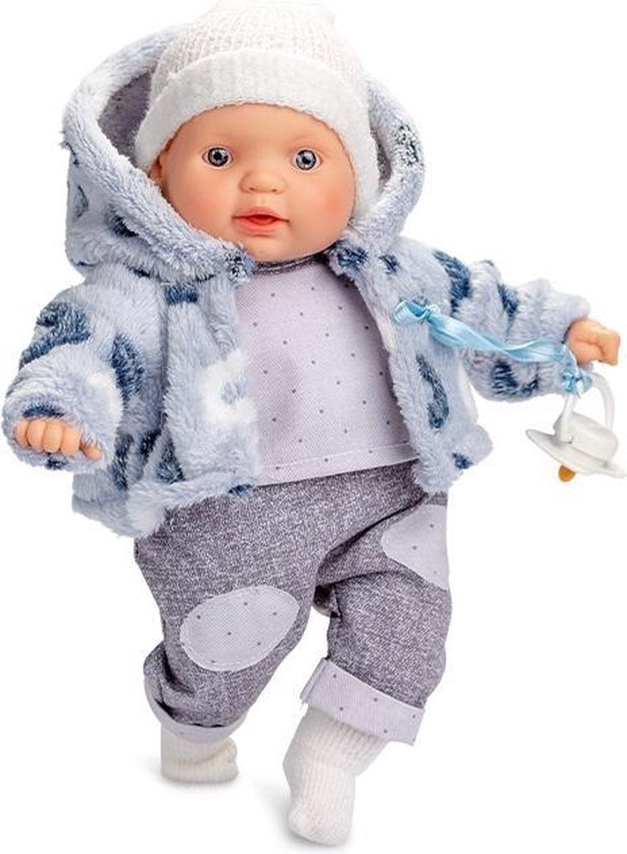 Berjuan Babypop Lloroncete 28 Cm Meisjes Blauw/grijs