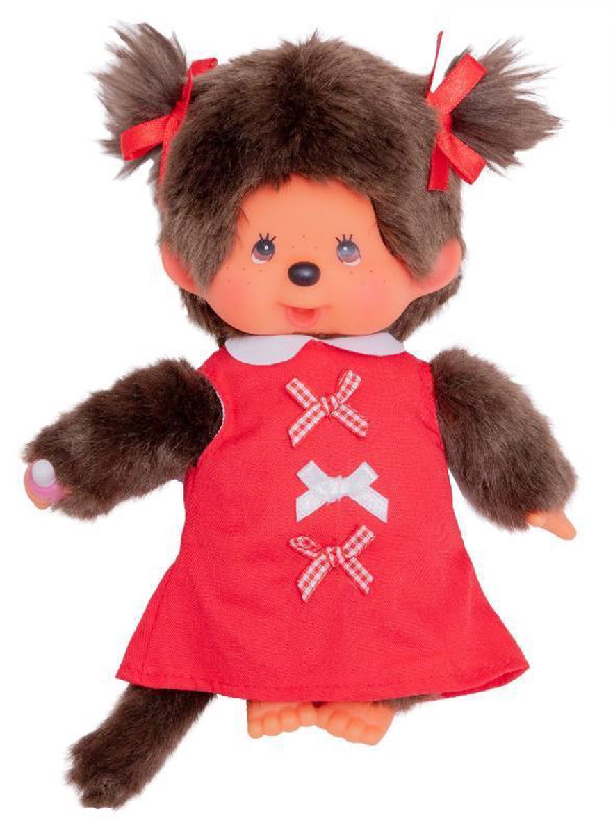 MONCHHICHI 20 cm Meisje Red Ribbon Dress