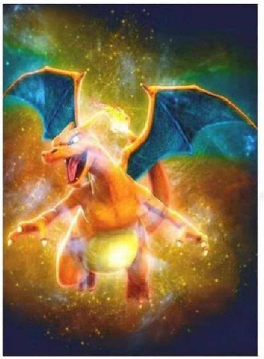 Charizard - Diamond Painting - Pokemon - 20x15cm - Complete Set - Inclusief Tools - Stipco