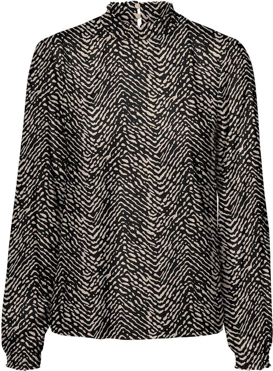Vmani L/s Smock Top Wvn Lcs 10249542 Black/lissie