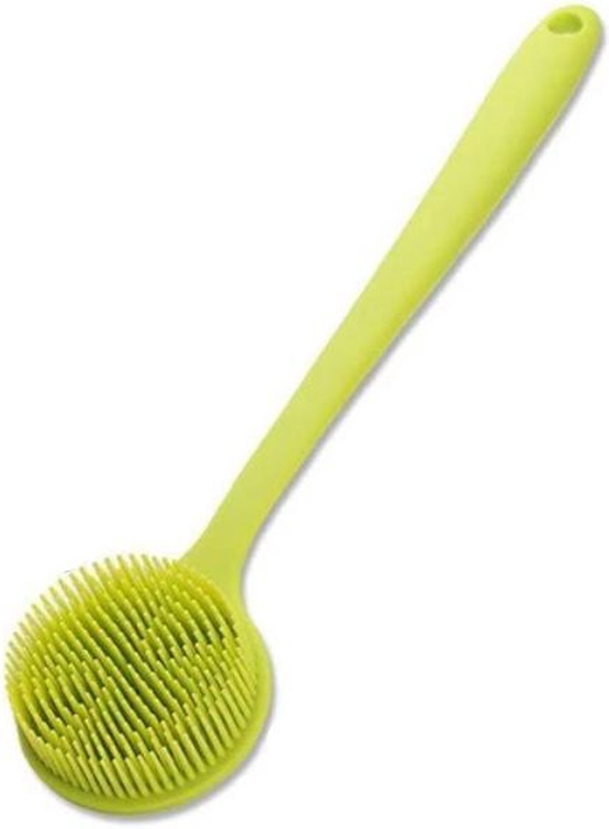 Merkloos Rugborstel - Rugscrubber - Scrub Borstel - Rugwasser - Silicone Borstel - Doucheborstel - Borstel - Scrubber - Geel
