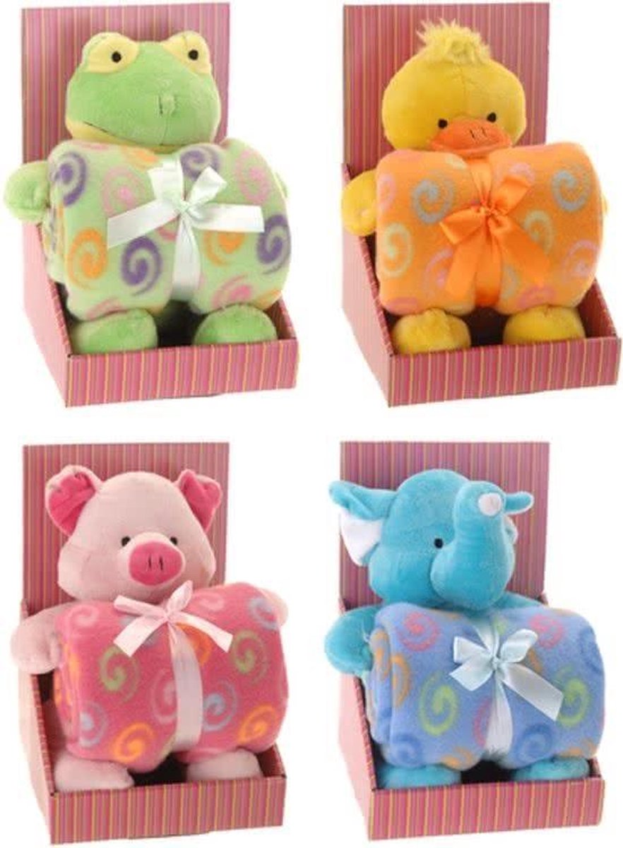 Knuffel met plaid olifant