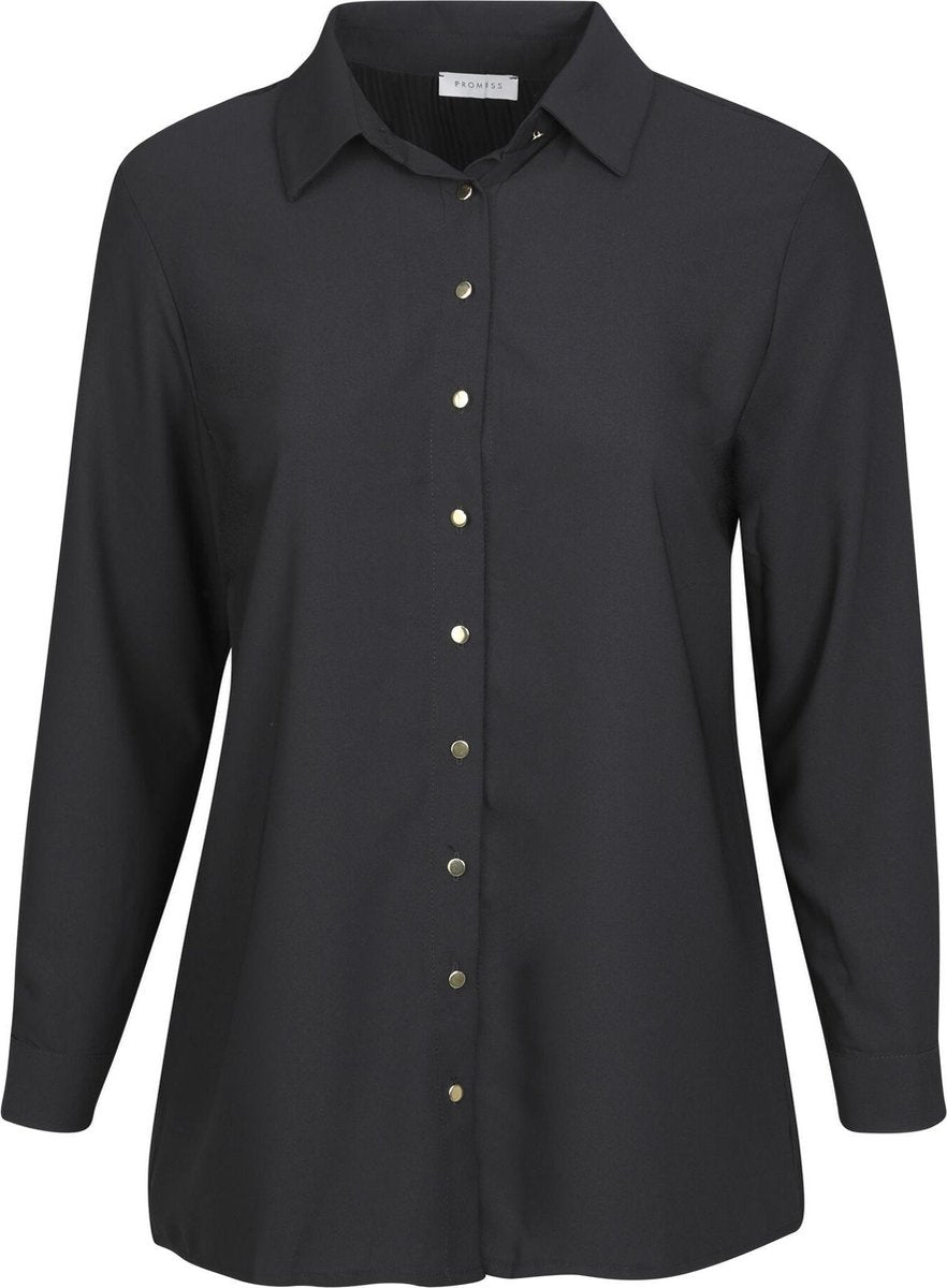 Promiss - Effen blouse - Zwart