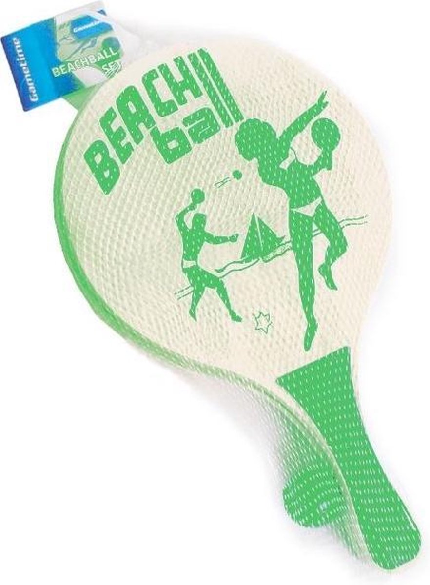 Gametime Beachballset 38 X 24 Cm Hout Groen 3-delig