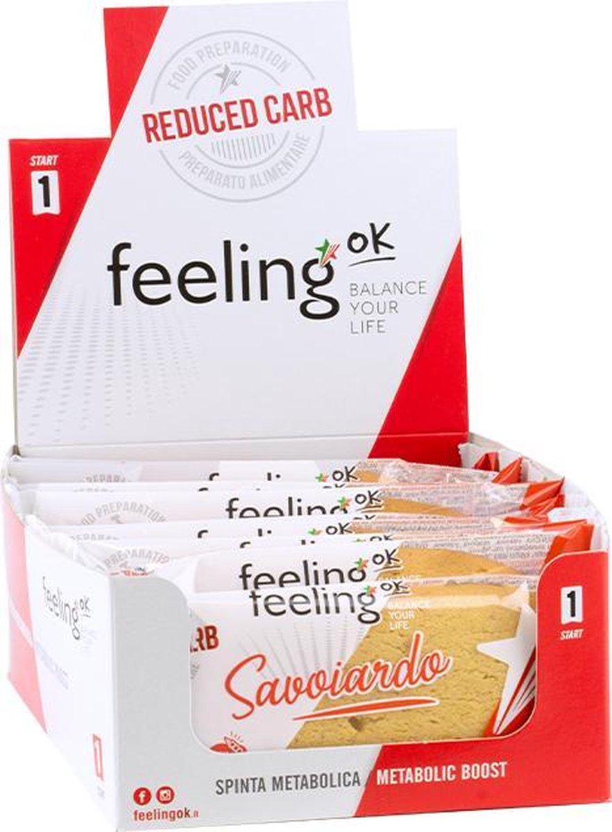 Feeling OK |  Savoiardo Cacao | Voordeelpakket | 15 x 35 gram  | Snel afvallen zonder hongergevoel!