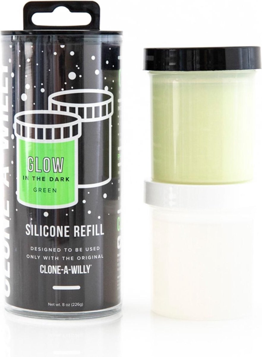 Clone-A-Willy - Refill Glow in the Dark Green Silicone