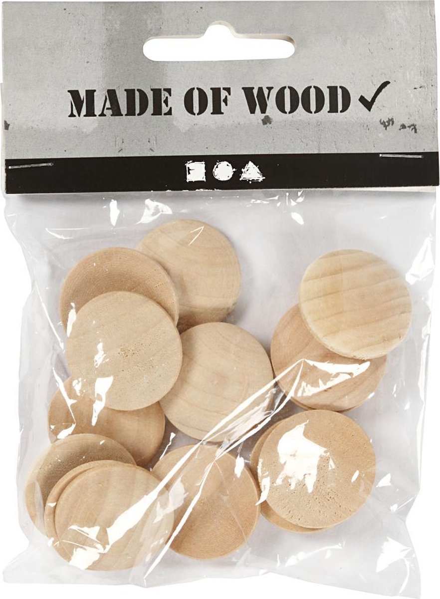 Wooden buttons. 25 mm. china berry. 15 pc