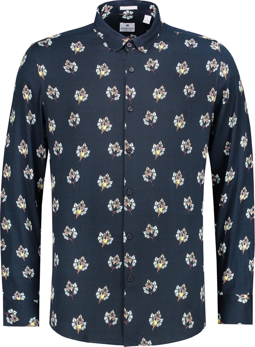 Dstrezzed Overhemd Print Parrot Navy (303218 - 649)
