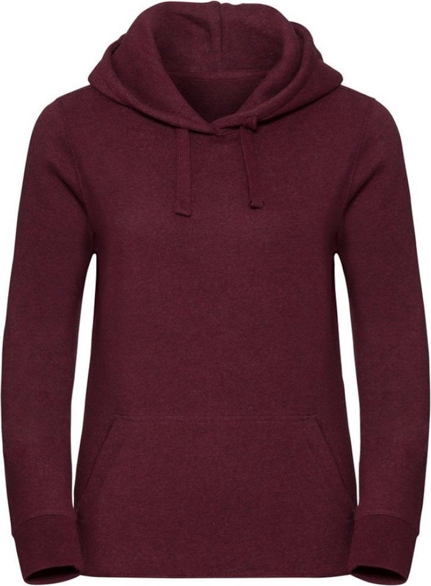 Russell Dames Authentieke Melange Hoodie (Bourgondië Melange)