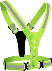 PrijsKnallers Usb Oplaadbare Reflecterende Hardloop Vest - 4 Led's wit en 4 rood - Hardloop Hesje - veiligheid hesje - Wandel verlichting