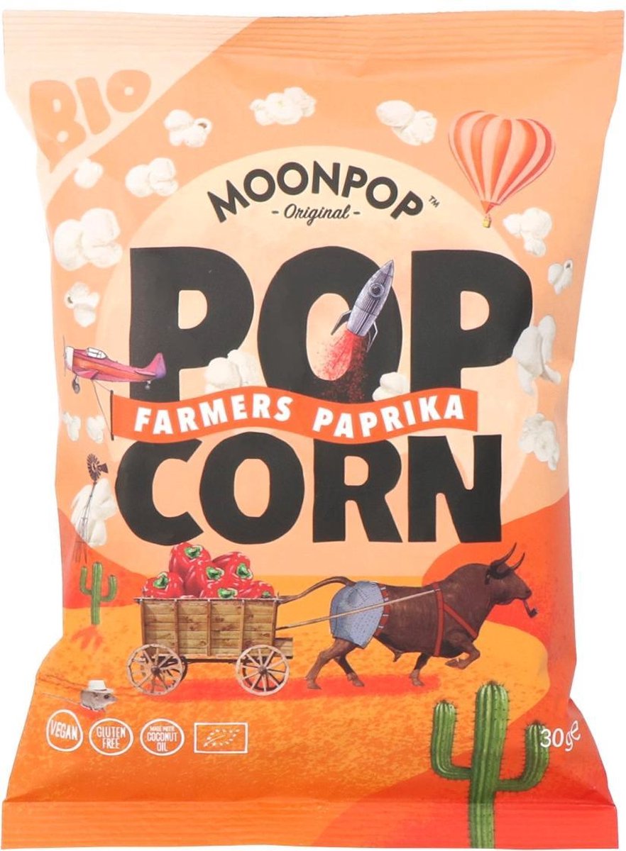 Moonpop Farmers Paprika Popcorn (16 x 30 gr.)