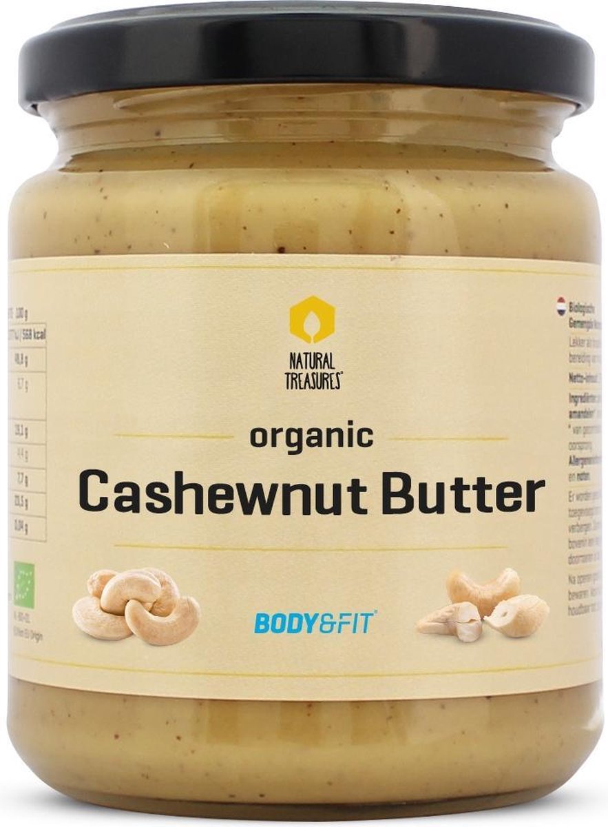 Body & Fit Organic Biologische Cashewpasta - Zout- & Suikervrij - 170 gram