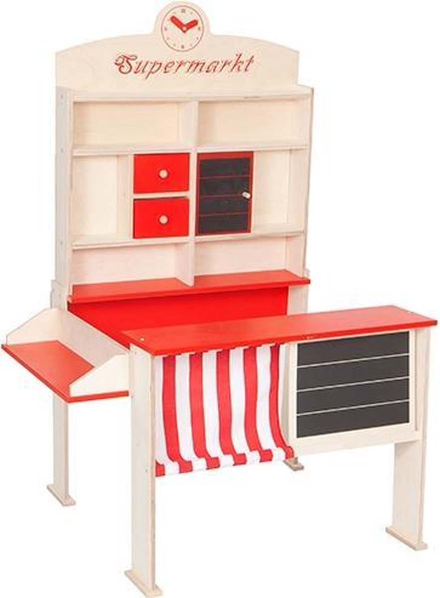 Houten speelgoedwinkel - winkeltje met krijtbord