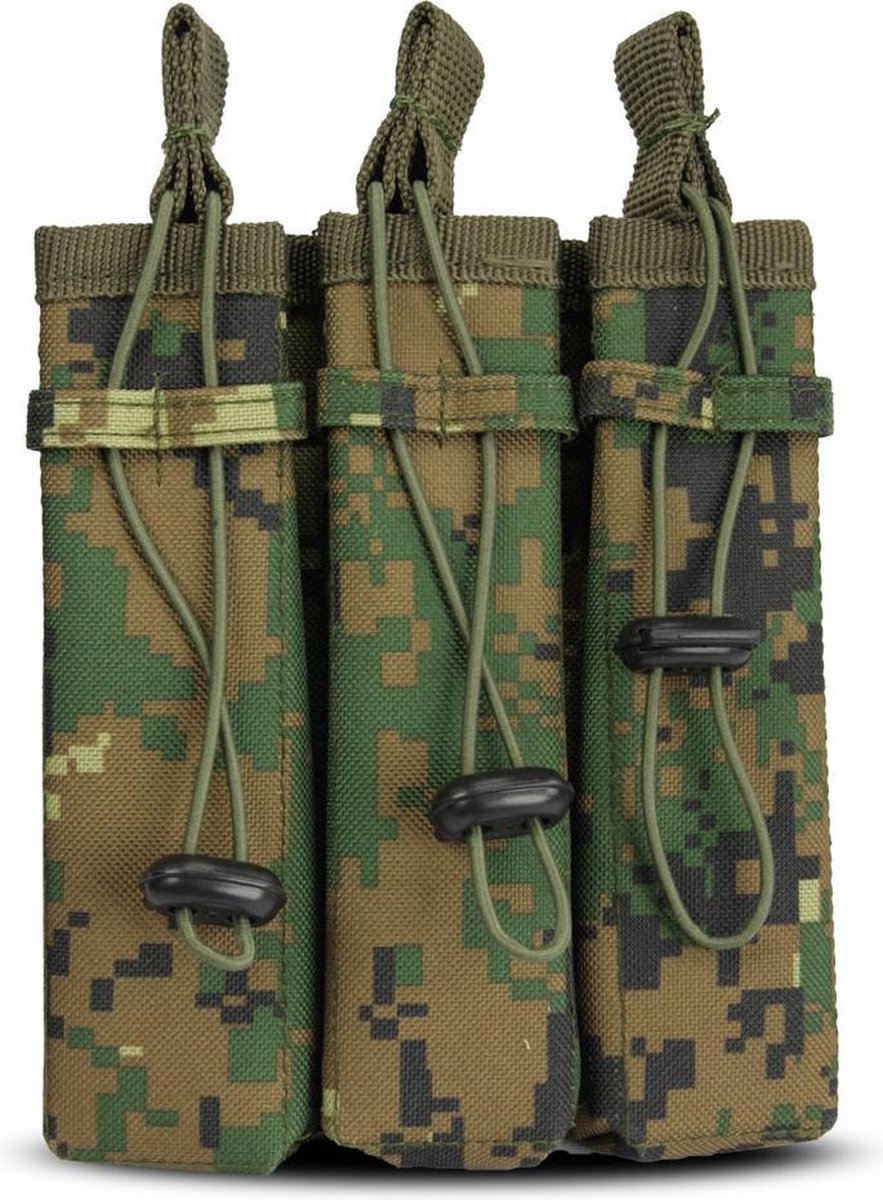 101Inc Molle pouch Sidearm 3 Mag. B digital WDL camo