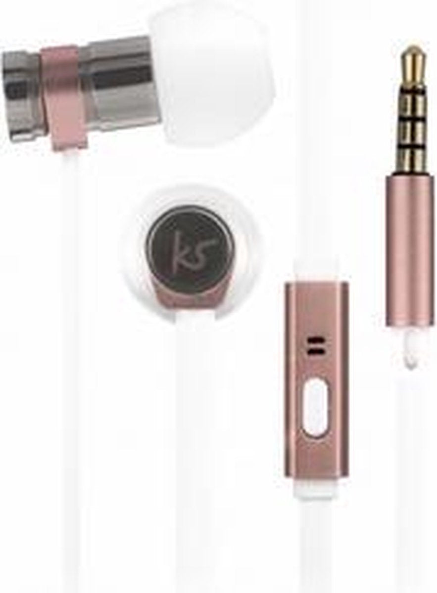 Kitsound Nova InEar Headphones with Mic Rose Gold