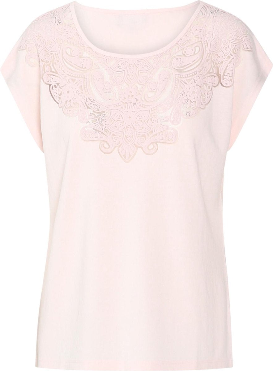 Cassis - Top met arabeskmotief - Roze
