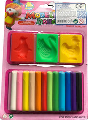 Klei set met vormpjes 15-delig - knutselspullen - decoratie - hobby - knutsel - versiering - maken - cadeau