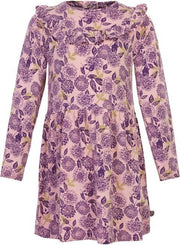 Minymo - jurk - gebloemd grape - paars - Maat 86