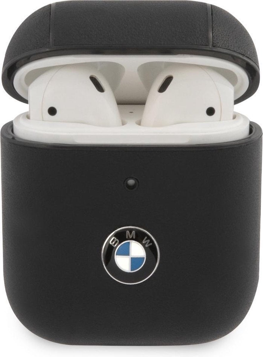 BMW BMA2CSLBK AirPods hoes zwart / zwart echt leder - Signature