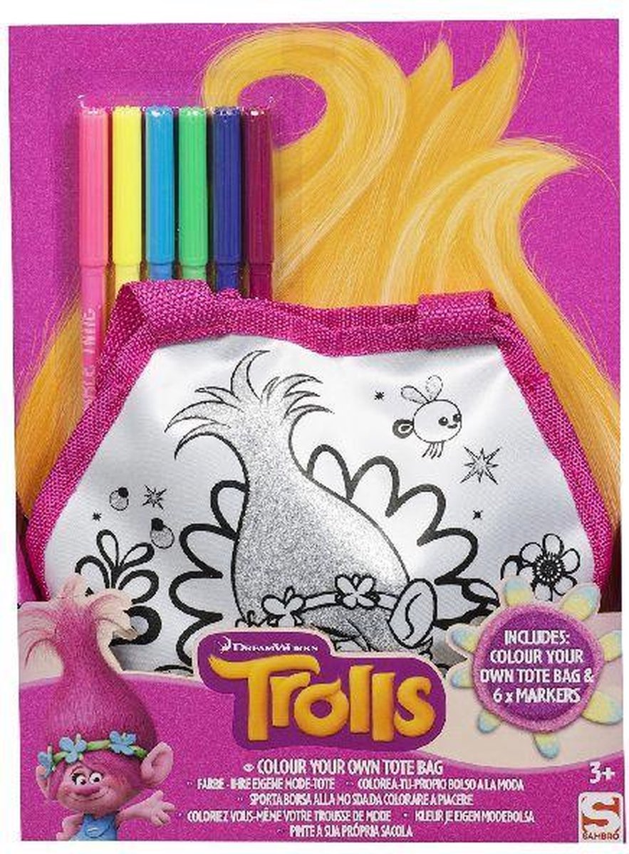 TROLLS COLOUR YOUR OWN TOTEB
