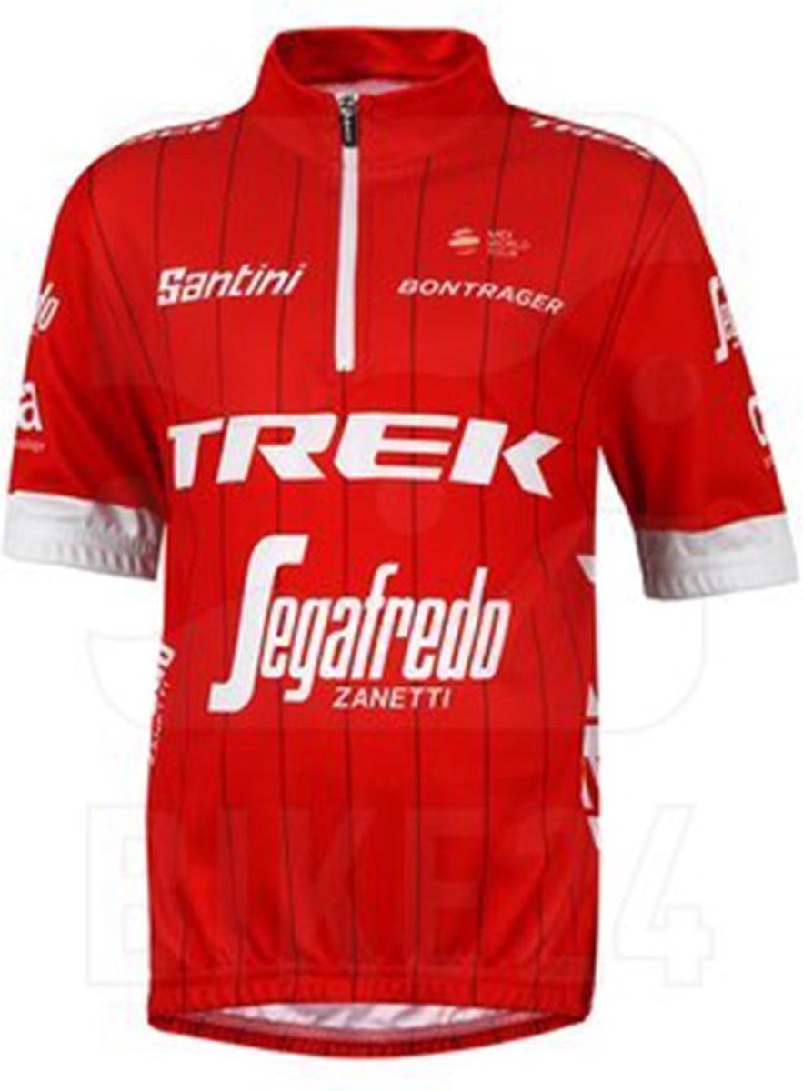 Santini Trek-Segafredo Short Sleeve Jersey Kids  - Maat 7/8